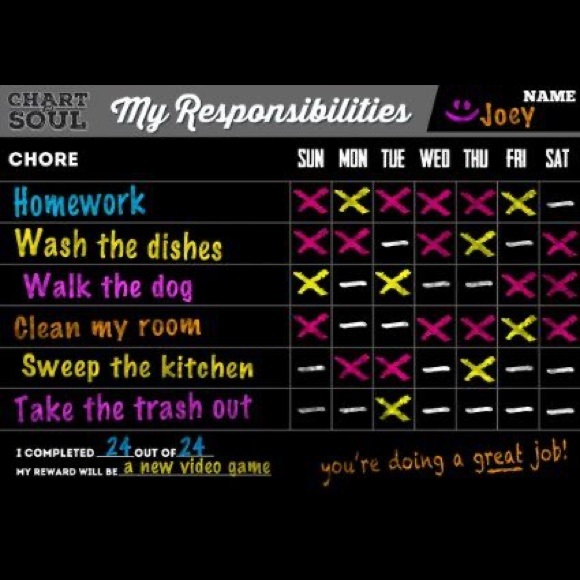 NEW Chart & Soul Chore Chart Decal - Picture 2 of 3